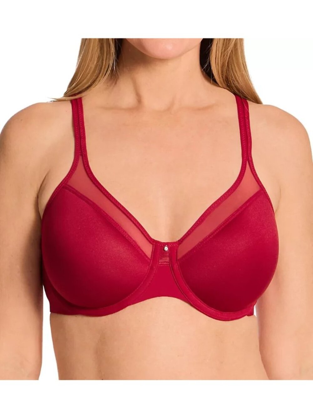 Bali Women's 40DD Red Underwire Bra One Smooth Ultra Light T-Shirt Bra NEW